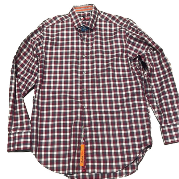 Robert Graham Other - Robert Graham X Collection Size L Red Mix Cotton Shirt